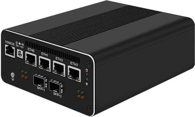 Alt view image 5 of 7 - 10GbE SFP+ Micro Firewall Appliance Mini PC, Intel Core i5 1240P 12C/16T 16GB DDR5 256GB PCIE SSD 4xIntel I226-V 2.5GbE 2*Intel 10Gb Network Card Firewall Home Server/Router 1xConsole