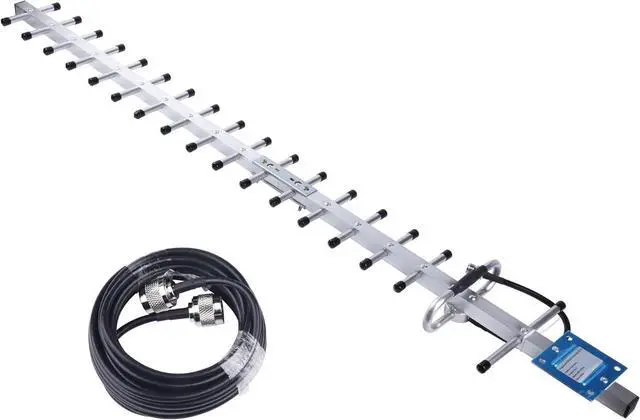 Main image of 2G/3G/4G Wireless Yagi Antenna 20dbi Outdoor Antenna 824-2700MHz - Directional Antenna Booster N Female Connector with 0.3M Cable for Network Router (with 15M Extension Cable)