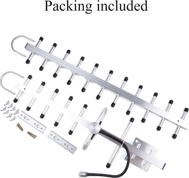 Alt view image 3 of 7 - 2G/3G/4G Wireless Yagi Antenna 20dbi Outdoor Antenna 824-2700MHz - Directional Antenna Booster N Female Connector with 0.3M Cable for Network Router (with 15M Extension Cable)