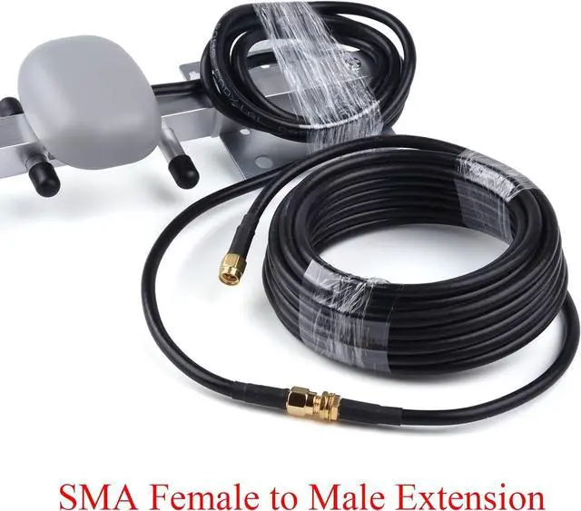 Alt view image 2 of 7 - 4G LTE Wireless Yagi Antenna 25dbi Outdoor Antenna 791-2690MHz - Directional Antenna Booster SMA Connector for Network Router (with 30M Cable)