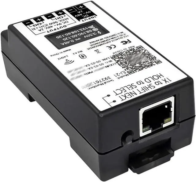 Alt view image 2 of 5 - Industrial DIN Rail Mount Power Auto Reboot, Metering, Automatically Restarts Router When Connection Fails. 2-Channel, 9-48V, Ethernet, Wi-Fi, App Controllable, For Industrial Router, PING Monitoring.