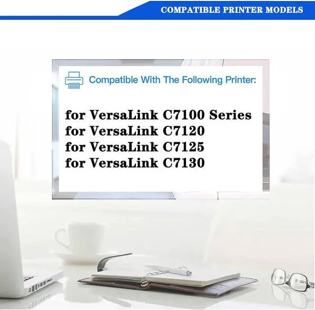 Alt view image 2 of 7 - C7100 Series 013R00688 Black / Color Drum Unit Replacement Compatible for Xerox VersaLink C7120 C7125 C7130 Printer, High Yield 80,000 Pages Cyan
