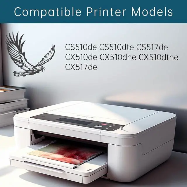 Alt view image 2 of 7 - 70C0D10 70C0D20 70C0D30 70C0D40 Developer Unit Compatible for Lexmark CS510de CS510dte CS517de CX510de CX510dhe CX510dthe CX517de Printers, High Yield 30000 Pages (Black)