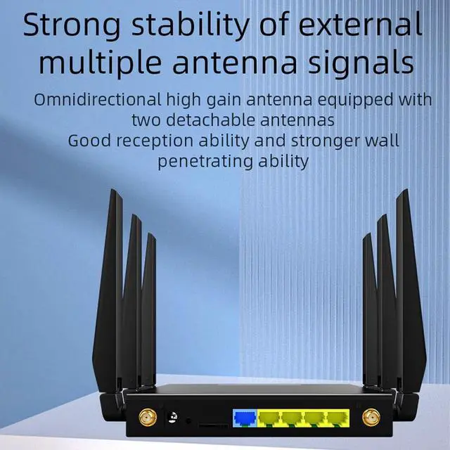 Alt view image 5 of 7 - 5G CPE Router, WiFi6 Dual Band Router with 8 Antennas, WiFi6 1000Mbps Gigabit Ethernet Network 5G Router (US Plug 100240V)