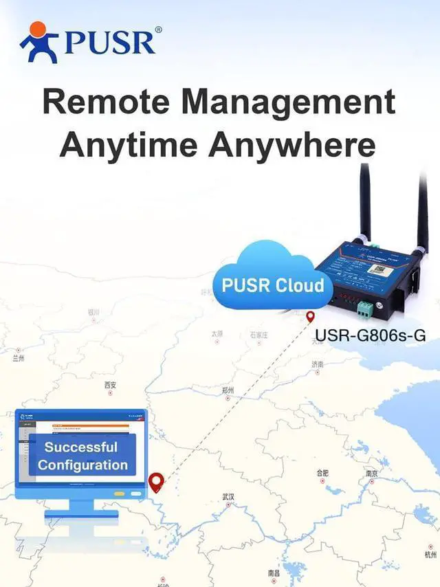 Alt view image 4 of 6 - Global Band Industrial 4G LTE Router with 1*WAN/LAN,1*LAN GPS Function Enhanced OPENVPN RS485 Serial Port Support WiFi and Remote Access, Batch Configuration, Alarm Pushing USR-G806s-G