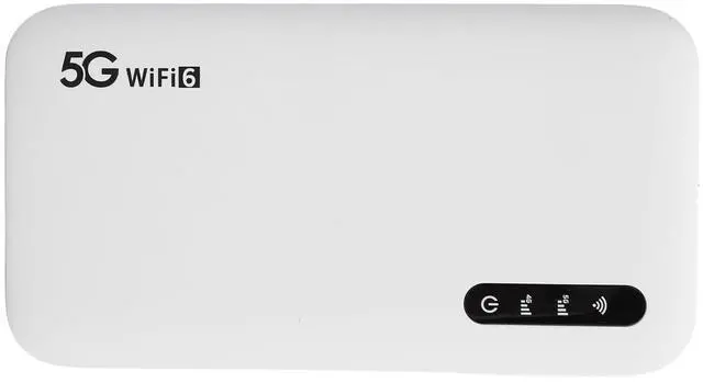 Alt view image 5 of 7 - 5G Wi Fi 6 Mobile Hotspot, 2.77Gbps High Speed Hotspot Router, 16 Devices Support, Portable 6100mAh Wi Fi Hotspot Router with SIM Card Slot for Phone Tablet