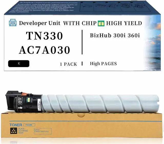 Main image of TN330 AC7A030 AC7A050 AC7A090 TN-330 Developer Unit Compatible for Konica Minolta BizHub 300i 360i Printers 1Pack