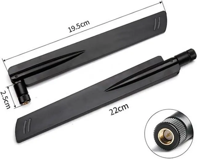 Alt view image 4 of 5 - 2pcs 4G Antenna High Gain 38dBi 700-2700MHz SMA Male for Wireless Network Card WiFi Router High Signal Sensitivity Network Antenna (Color : C)