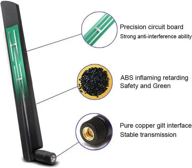 Alt view image 5 of 5 - 2pcs 4G Antenna High Gain 38dBi 700-2700MHz SMA Male for Wireless Network Card WiFi Router High Signal Sensitivity Network Antenna (Color : C)