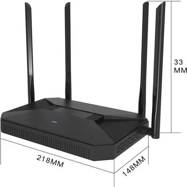 Alt view image 4 of 4 - Office Home 4 Network Port Whole House WiFi Router Full Netcom 4G Plug-in Card WiFi Router 300m, black