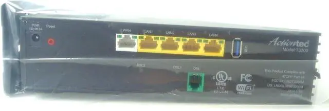 Alt view image 5 of 6 - WINDSTREAM Actiontec T3200 xDSL Wi-Fi Premium Wireless Router/Modem 1GIG