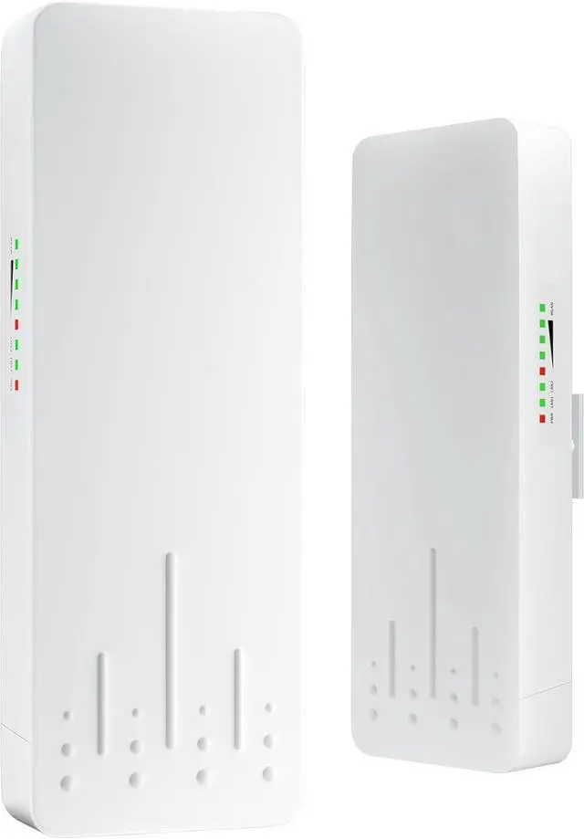 Main image of Wireless Bridge with Two 100Mbps LAN Port, 3KM 5.8G Point to Point/Multipoint Outdoor CPE, 14dBi High Gain Antenna WiFi Bridge for Network Expansion, PoE Adapter, IP65 Waterproof, 2 Pack