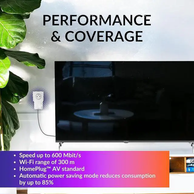 Alt view image 2 of 7 - Powerline 600 Triple EU Set - 3 Powerline adapters 600 Mbps - Fast Internet access - Integrated socket - 300 m range - For all routers - LAN connection - Easy installation - white