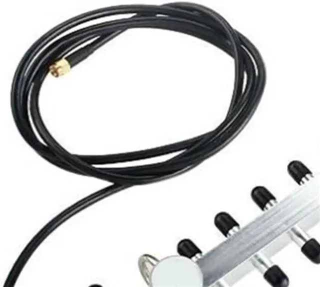Alt view image 7 of 7 - Antenna 2.4G 25dBi High Gain WiFi Antenna Outdoor RP-SMA Connector 1.5m Wireless Router Cable Network Antenna