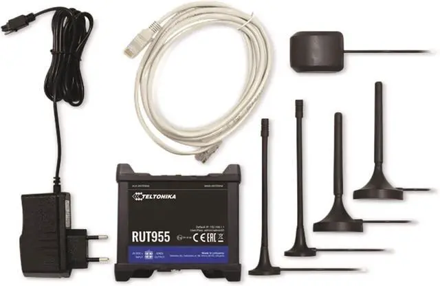 Alt view image 6 of 6 - Teltonika W03660 Model RUT955 4G/LTE Router, Dual Sim, Global Navigation Satellite System, Compatible with Teltonika Remote Management System; For use with AT&T, Verizon, and T-mobile
