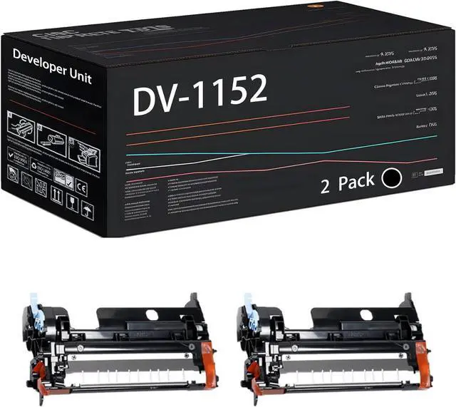 Main image of DV-1152 Developer Unit Compatible for Kyocera ECOSYS M2040dn M2540dw M2635dw M2640idw P2040dw P2235dw Printers, with Chip, High Yield 100000 Pages, High-Definition Printing (2-Pack Black)