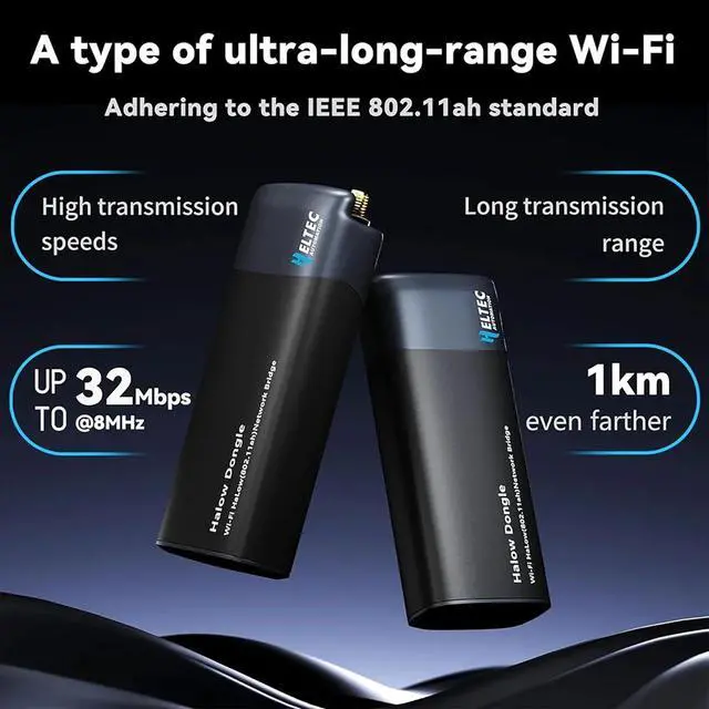 Alt view image 7 of 7 - Heltec Wi-Fi HaLow Dongle 1KM Ultra-Long-Range USB Type-C Low Power Consumption Wireless Network Bridge IEEE 802.11ah 902-928MHz Supported Wi-Fi and Ethernet (AP Mode)