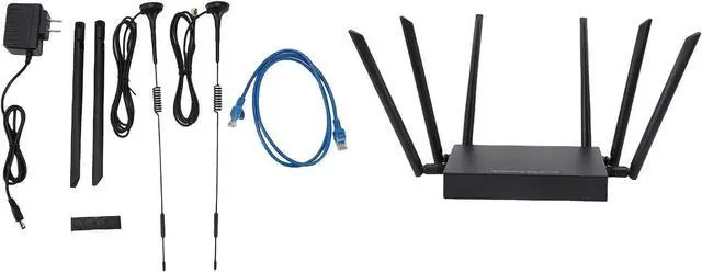 Alt view image 7 of 7 - 4G LTE Modem Router, 300Mbps Wireless WiFi Router with 8 Antennas and SIM Card Slot 2.4G 5 LAN for 32 Devices