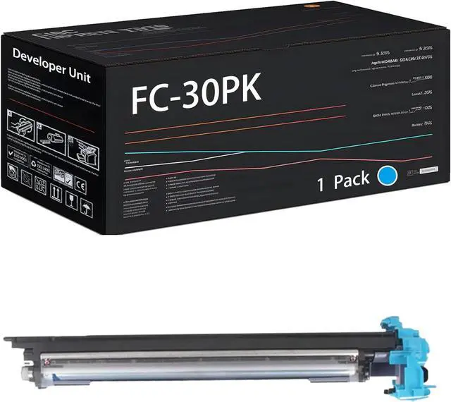 Main image of FC-30PK Developer Unit Compatible for Toshiba E-Studio 305CS 305CP 306CS Printers, with Chip, High Yield 80000 Pages, High-Definition Printing (1 Pack Cyan)