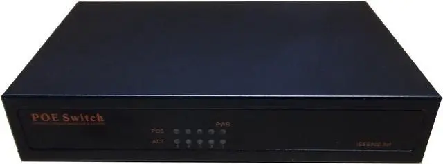 Alt view image 2 of 2 - EZ-IP 4 Port POE Network Switch unmanaged 802.3af 5 Port Total 10/100 ethernet RJ45 for IP Cameras and Phone Systems 15.4w Each Port 65W Total