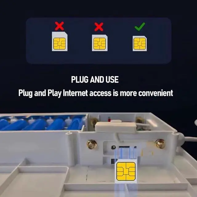 Alt view image 3 of 7 - Zunate Solar Powered 4G LTE Outdoor Modem Router, IP66 Water Proof WiFi Hotspot with 15W Panel and SIM Support for RV Remote Monitoring Security Devices (European Version(B1/3/7/8/20/28A/40 B1/8))