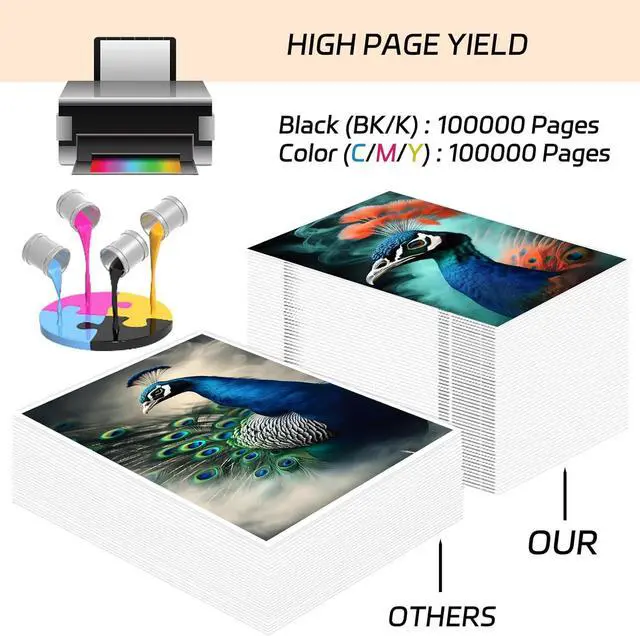 Alt view image 3 of 7 - Compatible for Xerox DC250 Developer Unit Work for Xerox DocuColor DC240 DC242 DC250 DC252 and DC260 Printers, with Chip, High Yield 100000 Pages, Clear Printing (2 Pack Black)