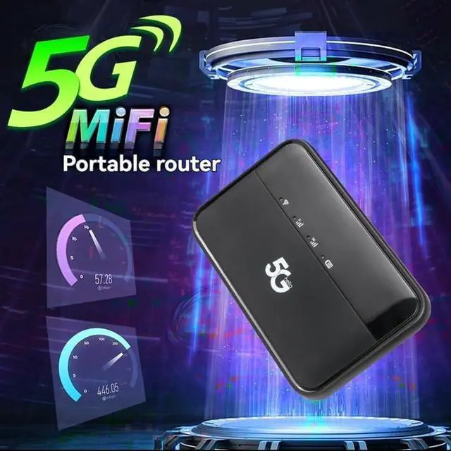 Alt view image 4 of 6 - 5G Router Unlocked Mifi Modem Mobile Hotspot WiFi with SIM Card Slot 10000mAh Wireless WIFI6 EAU Version