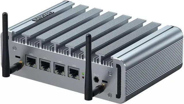 Main image of Fanless Firewall Appliance Router Celeron J4125 4 LAN 2.5G Network Card 8GB DDR4 RAM 128GB SSD 1TB HDD Firewall Mini PC HD VGA USB3.0 SIM Slot WiFi AES-NI VPN Router Auto Power On