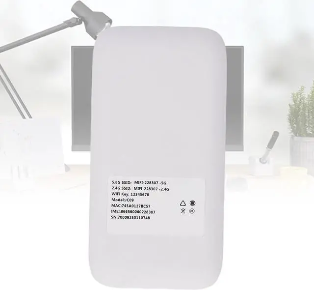 Alt view image 4 of 7 - 5G Mobile Hotspot, Portable WiFi Device Wireless Router with SIM Card Slot, 16 Devices, WiFi 6, IP67 Water Proof, 7100mAh Battery for Travel (White)