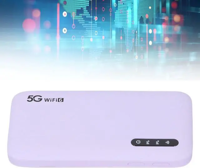 Alt view image 4 of 7 - 5G Mobile Hotspot, Portable WiFi 6 Router with Sim Card Slot, Ultra High Speed Hotspot Device for Travel, Unlocked, 6100mAh Battery, 16 Connected Devices