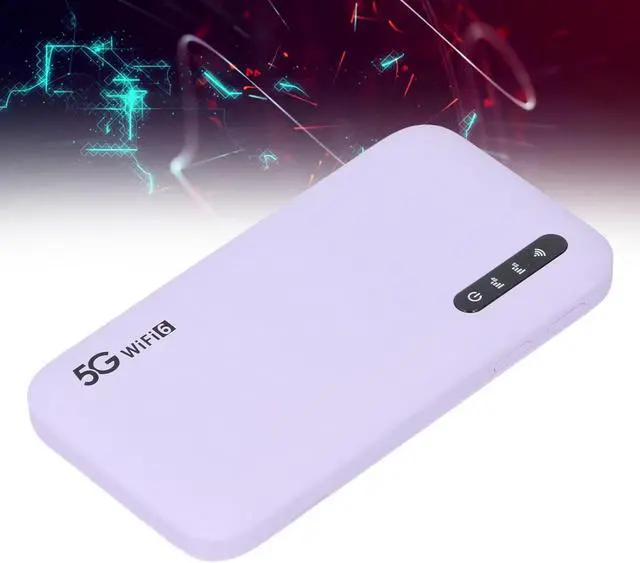 Alt view image 3 of 7 - 5G Mobile Hotspot, WIFI6 2.4GHz 5.8GHz Portable WiFi Hotspot Router with Nano SIM Card Slot, Support 16 Devices, Built in 6100mAh Battery, for Travel, Home, Gaming