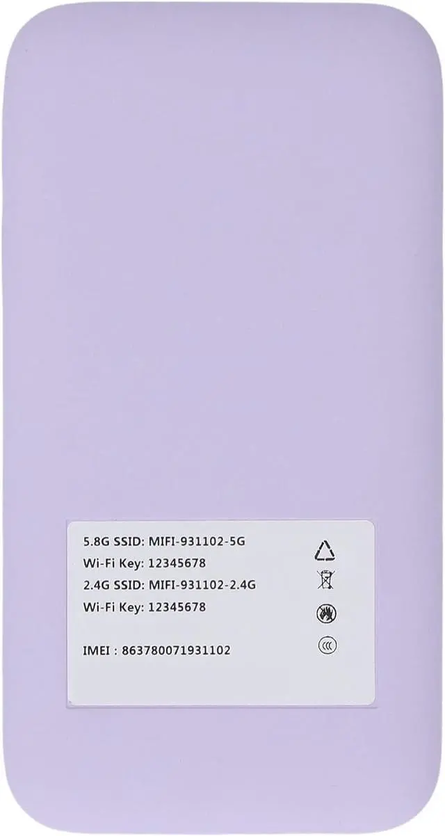 Alt view image 7 of 7 - 5G Mobile Hotspot, 2.4GHz 5.8GHz Portable WiFi 6 Hotspot Router with SIM Card Slot, Mobile WiFi Device for Travel, 16 Connected Devices, 6100mAh Battery