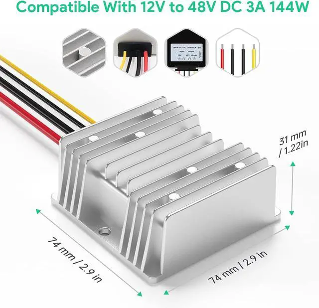 Alt view image 3 of 7 - 150W GigE PoE Injector Flexible Efficient Dishy Cable to RJ45 Adapter 1248V 168W DC Boost Step Up Converter with ESD Protector Supports 1000Mbps Network Speeds