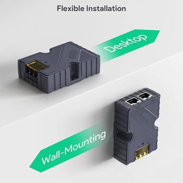 Alt view image 7 of 7 - 150W GigE PoE Injector Flexible Efficient Dishy Cable to RJ45 Adapter 1248V 168W DC Boost Step Up Converter with ESD Protector Supports 1000Mbps Network Speeds
