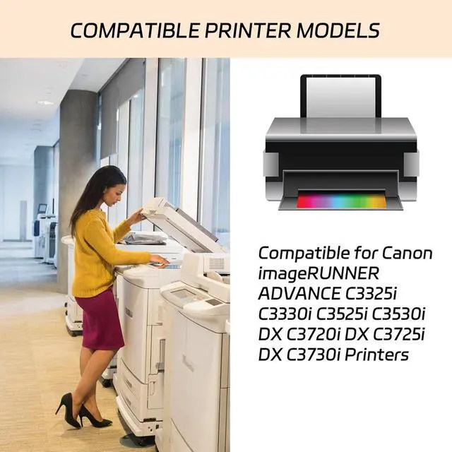 Alt view image 2 of 7 - Compatible for Canon GPR-53 Developer Unit Work for Canon imageRUNNER Advance C3325i C3330i C3525i C3530i DX C3720i DX C3725i DX C3730i Printers, with Chip, High Yield 160000 Pages (Magenta)