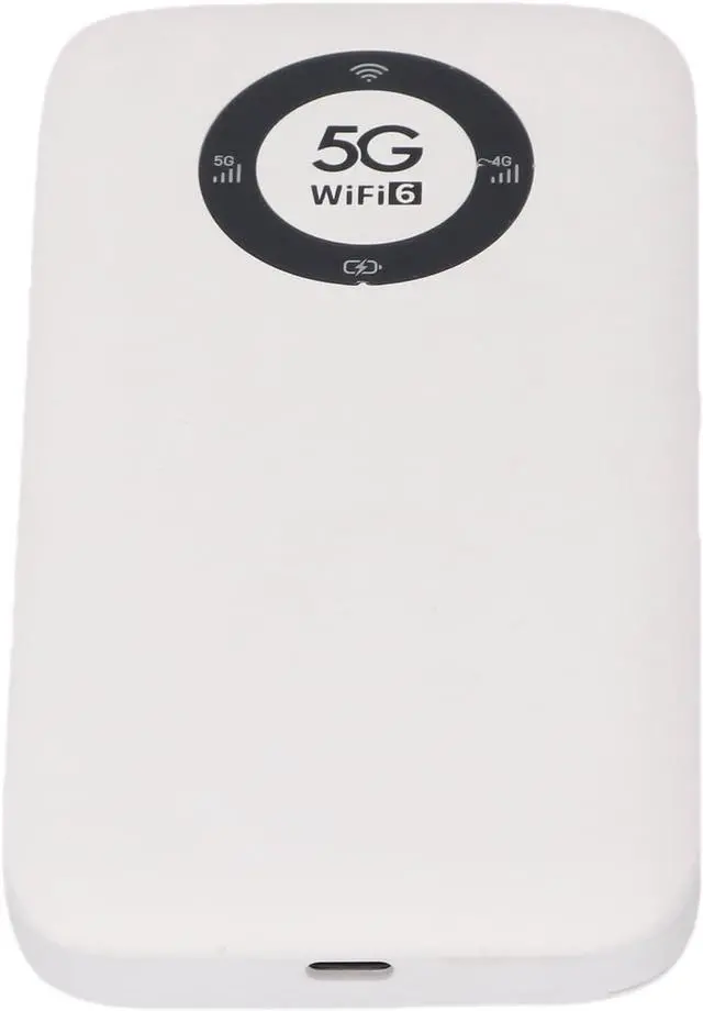 Main image of 5G Mobile Hotspot, Portable WiFi Device Wireless Router with SIM Card Slot, 16 Devices, WiFi 6, IP67 Water Proof, 7100mAh Battery for Travel (White)