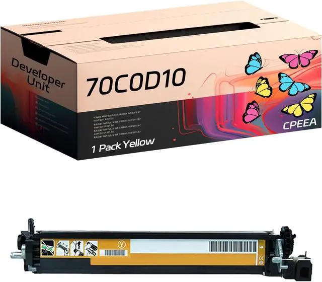 Main image of 70C0D10 70C0D20 70C0D30 70C0D40 Developer Unit Compatible with Lexmark CS310dn CS310n CS317dn CS410dtn CS410n CS417dn Printers, High Yield 30000 Pages, Reliable Performance (Yellow)