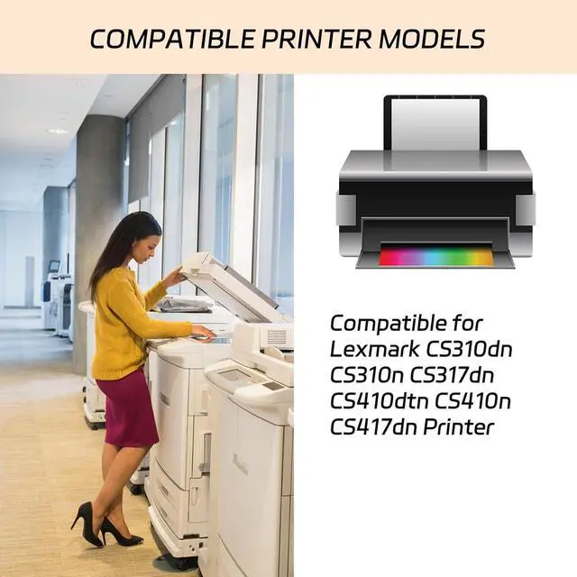 Alt view image 2 of 7 - 70C0D10 70C0D20 70C0D30 70C0D40 Developer Unit Compatible with Lexmark CS310dn CS310n CS317dn CS410dtn CS410n CS417dn Printers, High Yield 30000 Pages, Reliable Performance (Yellow)