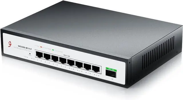 Alt view image 2 of 7 - 9-Port 2.5G Easy Managed PoE+ Ethernet Switch with Intel I226-V 2.5G Network Card, Support VLAN/QoS/STP/IGMP/LACP, Fanless 2.5Gb Network Switch, Metal Housing