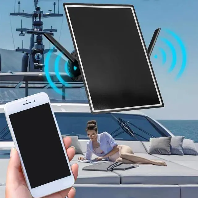 Alt view image 2 of 7 - Solar Powered Outdoor 4G LTE Modem Router with SIM Card Slot, Solar WiFi Extender, 50M WiFi Range, 15W and 20000mAh Battery, Design for Camping, RVs and Outdoor Area