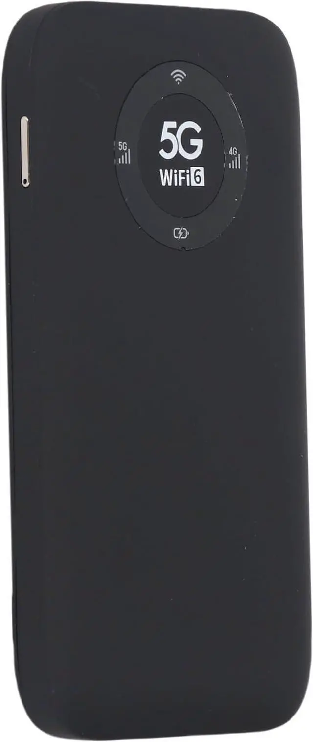 Main image of 5G Mobile Hotspot, Portable WiFi for Travel, WiFi6 2.4GHz 5.8GHz, Connect Up to 16 Devices, with SIM Card Slot, 7100mAh Battery, IP67, Pocket Sized (Black)