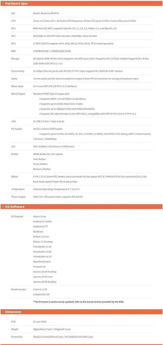 Alt view image 2 of 7 - FriendlyElec Nanopi M5 Portable Mini Router OpenWRT - LPDDR5 8GB/16GB RAM 6TOPS NPU, RK3576 SoC with Al Model, Dual Gbps Ethernet for IoT NAS Smart Gateway (None WiFi Module, 16GB, Standard)