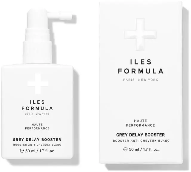 Alt view image 7 of 7 - ILES FORMULA Grey Delay Booster  Anti-Gray Leave-In Hair Treatment, Prevents Premature Graying & Stimulates Melanin Production, Plant-Based w/Chios Mandarin & Matsutake Mushroom, 1.7 fl oz (50 ml)