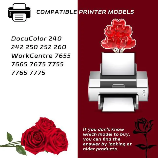 Alt view image 2 of 6 - DC250 Developer Unit Compatible for Xerox DocuColor 240 242 250 252 260 WorkCentre 7655 7665 7675 7755 7765 7775 Printers, with Chip, High Yield 90000 Pages, Clear Printing (1 Pack Magenta)