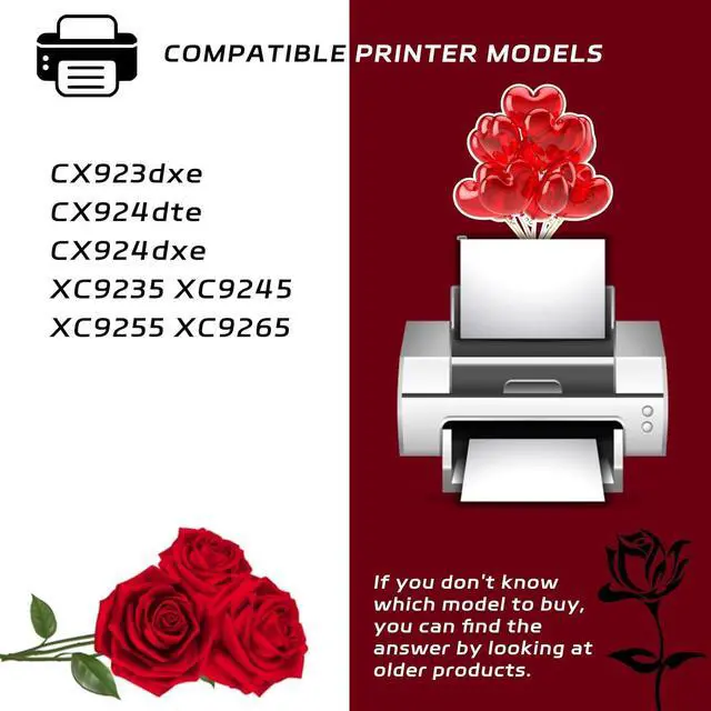 Alt view image 2 of 7 - 41X1598 Developer Unit Compatible for Lexmark CX923dxe CX924dte CX924dxe XC9235 XC9245 XC9255 XC9265 Printers, with Chip, High Yield 300000 Pages, Clear Printing (2 Pack Black)