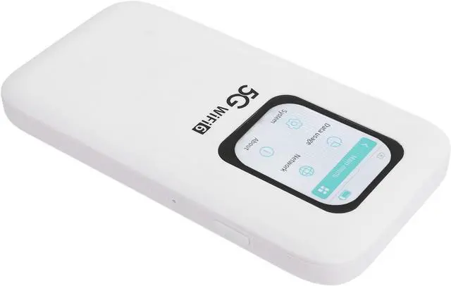 Alt view image 6 of 7 - KIMISS 5G WiFi 6 Mobile Hotspot with Nano SIM Slot - Connects Up to 16 Devices, 2.01in Touch Screen, Portable WiFi Router for Travel