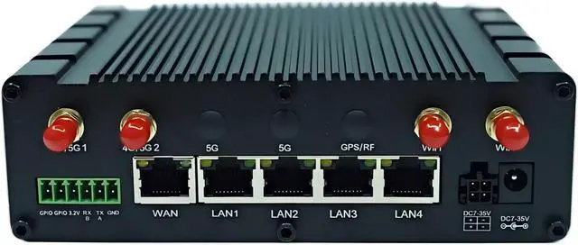 Main image of LINBLENET T280C-NA 4G LTE Industrial Router, 5-Port, 2.4GHz WiFi, RS232, Metal Case
