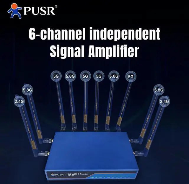 Alt view image 5 of 6 - BE6500 Dual-Band Gigabit 5G NR WiFi7 Router Fixed Wireless Access FWA Qualcomm X62 4 PoE 2.5G LAN Ports NR370i