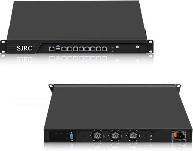 Main image of 19 Firewall Hardware Core i7 7700, LGA 1151, Rackmount 1U Router PC for VPN Server, 19 Inch Rack OPNsense Appliance with 8 x i226V 2.5GbE LAN, DDR4 16GB RAM 512GB SSD, VGA