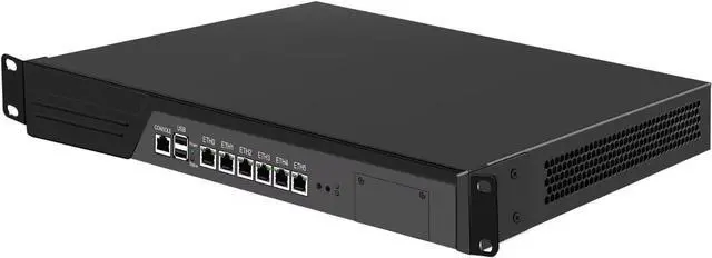 Alt view image 2 of 6 - 19 B250 Core i5 8500 Firewall Hardware LGA 1151, Rackmount 1U Router PC for VPN Server, 19 Inch Rack OPNsense Appliance with 6 x i225V 2.5GbE, DDR4 32GB RAM 512GB SSD, VGA
